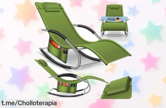 Tumbona plegable de jardín KESSER® súper ligera con bolsillo lateral, ideal para relajar y desconectar; no te pierdas este ofertón que hará de tu verano una experiencia increíble.