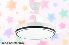 Ventilador de techo con luz LED regulable y motor silencioso: ¡un ofertón imposible de dejar pasar! Dale estilo a tu hogar antes que se agote esta maravilla.