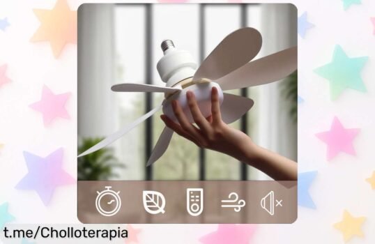 Ventilador de techo con luz LED y mando regulable, un ofertón que transforma tu hogar al mejor precio del mercado ¡No te lo pierdas!