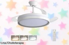 Ventilador de techo con motor DC: el ofertón que refresca tu hogar sin ruido y llega con control remoto ¡Disfruta de un ambiente fresco y tranquilo ahora mismo!