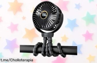 Ventilador recargable TUNISE para cochecito que gira 360° y silencia el calor, un ofertón que tu bebé no puede dejar pasar ¡Compralo ya y disfruta del frescor!