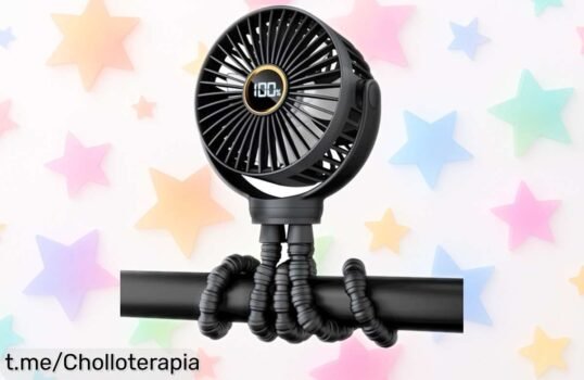 Ventilador recargable TUNISE para cochecito que gira 360° y silencia el calor, un ofertón que tu bebé no puede dejar pasar ¡Compralo ya y disfruta del frescor!