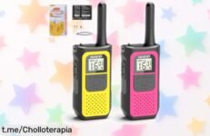 Walkie Talkie recargable AWANFI: Comunícate con claridad hasta 2 km, sin líos de pilas, ¡experiencia única para aventuras en familia a un precio increíble!