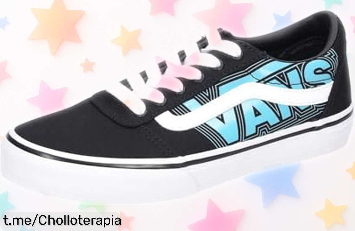 Zapatillas Vans Ward para peques: super chollo con suela resistente y cierre elástico, perfecto para calzar a los más pequeños. ¡No dejes que se te escapen!