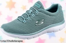 Zapatillas deportivas Skechers Summits a un precio loco, con suela flexible y cordones elásticos que abrazan tus pies. ¡No dejes escapar este ofertón y asegúrate estilo en cada paso!