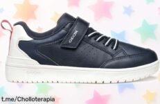 Zapatillas infantiles Geox J WASHIBA con cierre rápido: resistencia al agua y suela de goma, ¡el chollo que hará sonreír a los peques en cada aventura!