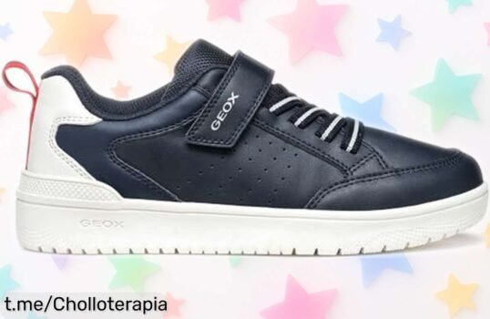 Zapatillas infantiles Geox J WASHIBA con cierre rápido: resistencia al agua y suela de goma, ¡el chollo que hará sonreír a los peques en cada aventura!