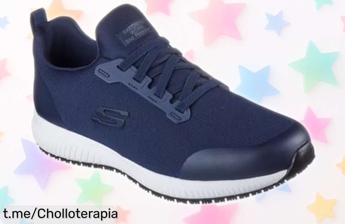 Zapatillas para hombre Skechers Squad Sr Myton, sin cordones y con suela antideslizante: ¡no dejes pasar este ofertón que te hará sentir seguro al moverte cada día!