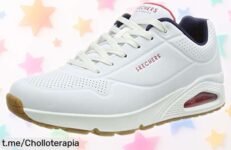 Zapatillas para hombre Skechers Uno Stand On Air, perfecto apoyo antideslizante a un precio que no se repite. ¡No dejes pasar la oportunidad de sentirte genial cada paso!