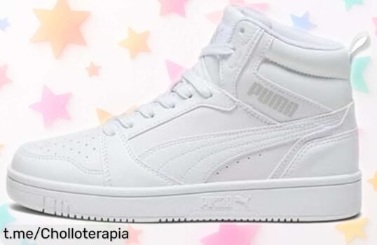 Zapatillas para niños PUMA Rebound V6 Mid Jr, ¡diseño moderno y suela resistente a un precio que nunca habías visto! No dejes escapar este ofertón único.