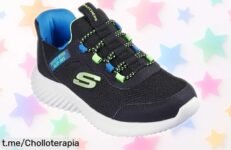 Zapatillas para peques Skechers Bounder Brisk Burst a precio loco: agarre total en cualquier terreno y espuma fresquita, perfecta para aventuras sin límites. ¡No te lo pierdas!