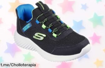 Zapatillas para peques Skechers Bounder Brisk Burst a precio loco: agarre total en cualquier terreno y espuma fresquita, perfecta para aventuras sin límites. ¡No te lo pierdas!