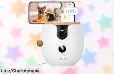 Cámara Furbo Mini para mascotas con visión 360º y golosinas, ¡un ofertón que no te puedes perder para cuidar a tu peludo desde el móvil!