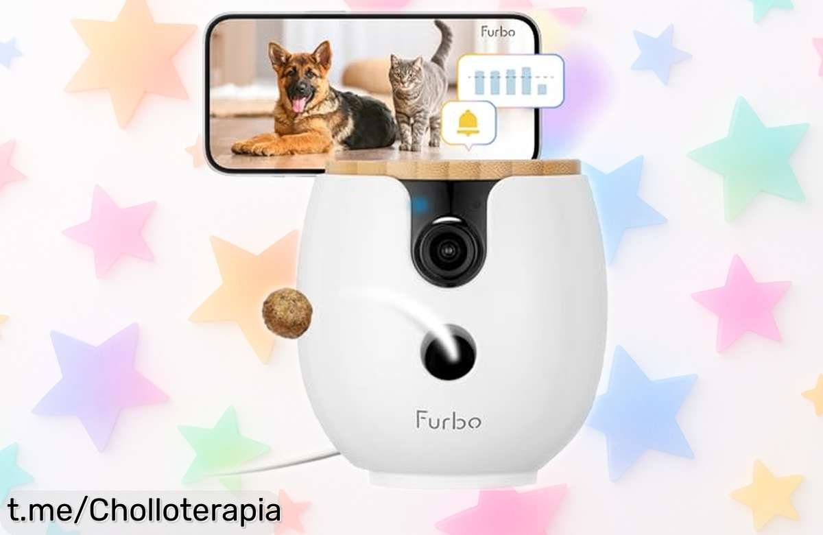 Cámara Furbo Mini para mascotas con visión 360º y golosinas, ¡un ofertón que no te puedes perder para cuidar a tu peludo desde el móvil!