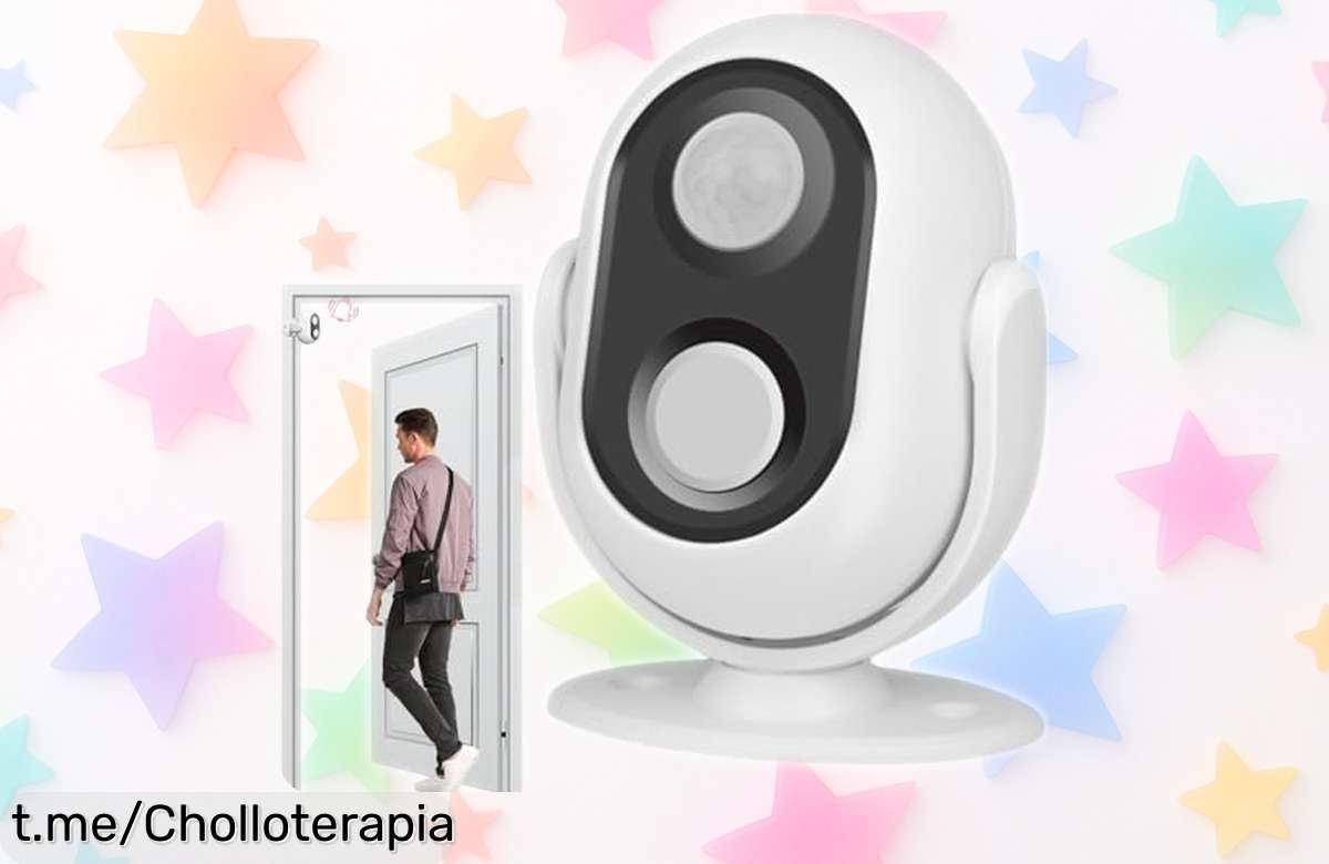 Timbre de puerta con sensor de movimiento que gira 360º y te recibe: ¡aprovéchalo ahora, este chollo no se repite!
