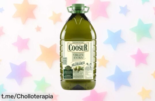 Aceite de oliva virgen extra Hojiblanca Coosur en garrafa de 3 litros, ¡rebajado y listo para elevar tus platos! No te pierdas este super chollo en tu cocina.