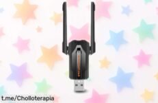Adaptador USB Bluetooth 6.0 con antena dual, hasta 150 m de alcance y conexión para 5 dispositivos a la vez, ¡rebaja espectacular que no querrás perderte!