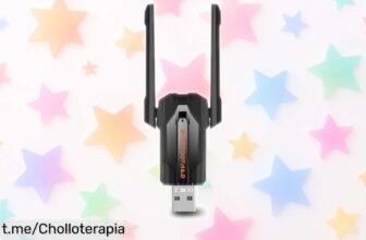 Adaptador USB Bluetooth 6.0 con antena dual, hasta 150 m de alcance y conexión para 5 dispositivos a la vez, ¡rebaja espectacular que no querrás perderte!