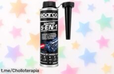 Aditivo para motores diésel Sparco que limpia y cuida tu motor mientras reduce el consumo. ¡No dejes pasar este super chollo! Hazte con él antes de que se agote y siente la diferencia.