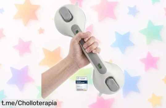 Agarradera de baño con ventosa Loresjoy: seguridad total en el baño y un precio de ganga que no puedes dejar pasar, ¡tu familia lo agradecerá!