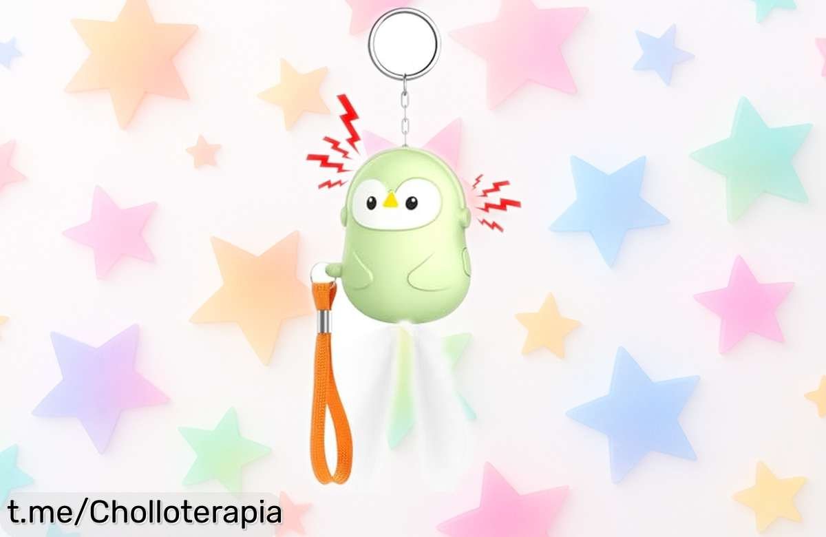 Alarma personal con sirena de 130 dB y luz LED ideal para cualquier emergencia: ¡no te quedes sin esta super oferta que siempre querrás llevar contigo!
