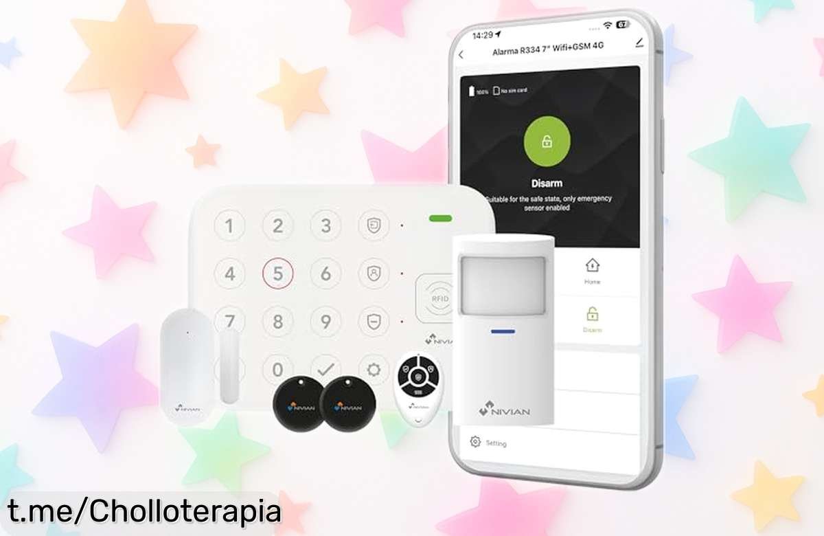 Alarmas WiFi NIVIAN con sensor de movimiento y control por voz, un super chollo que te da seguridad total incluso sin luz: ¡obtén la tuya ya y duerme tranquilo!