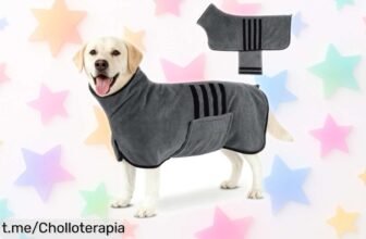 Albornoz para perro AOOTE, el chollazo que seca hasta 7 veces su peso y se fija con velcro, imprescindible tras el baño o la piscina. ¡No dejes pasar esta oferta única!