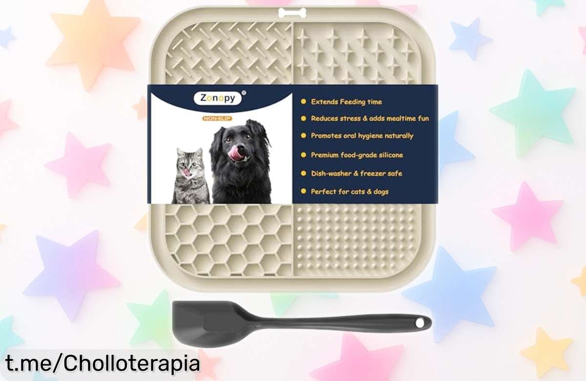 Alfombrilla innovadora Zonopy para lamer y divertir a tu mascota con ventosas, un super chollo que evita el aburrimiento mientras disfrutan de su comida. ¡No dejes pasar esta oferta!