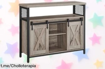 Aparador VASAGLE de cocina o salón, ¡rebajado y listo para hacer brillar tu hogar! Aprovecha este chollazo que transformará cualquier rincón en un espacio ordenado.