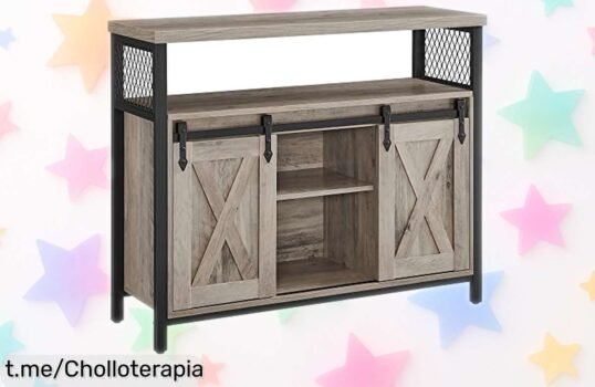 Aparador VASAGLE de cocina o salón, ¡rebajado y listo para hacer brillar tu hogar! Aprovecha este chollazo que transformará cualquier rincón en un espacio ordenado.