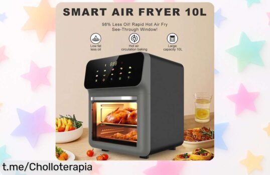 Aprovecha el súper chollo del horno eléctrico 10L con freidora de aire y visor para cocinar en casa sin complicaciones, ¡descuentos que no puedes dejar pasar!
