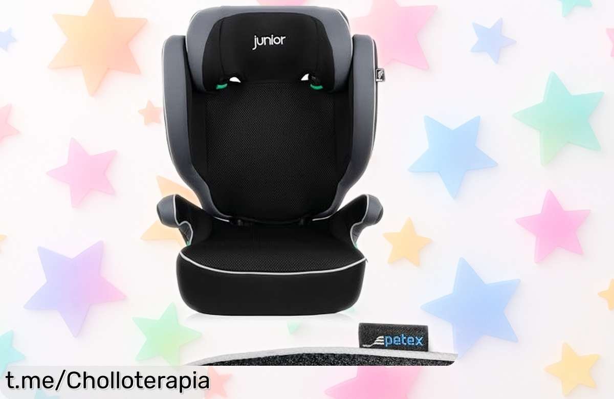 Asiento infantil para coche iSize PETEX Basic a precio rebajado, seguro y regulable: el chollo ideal para que los pequeños viajen cómodos y felices. ¡No te lo pierdas!
