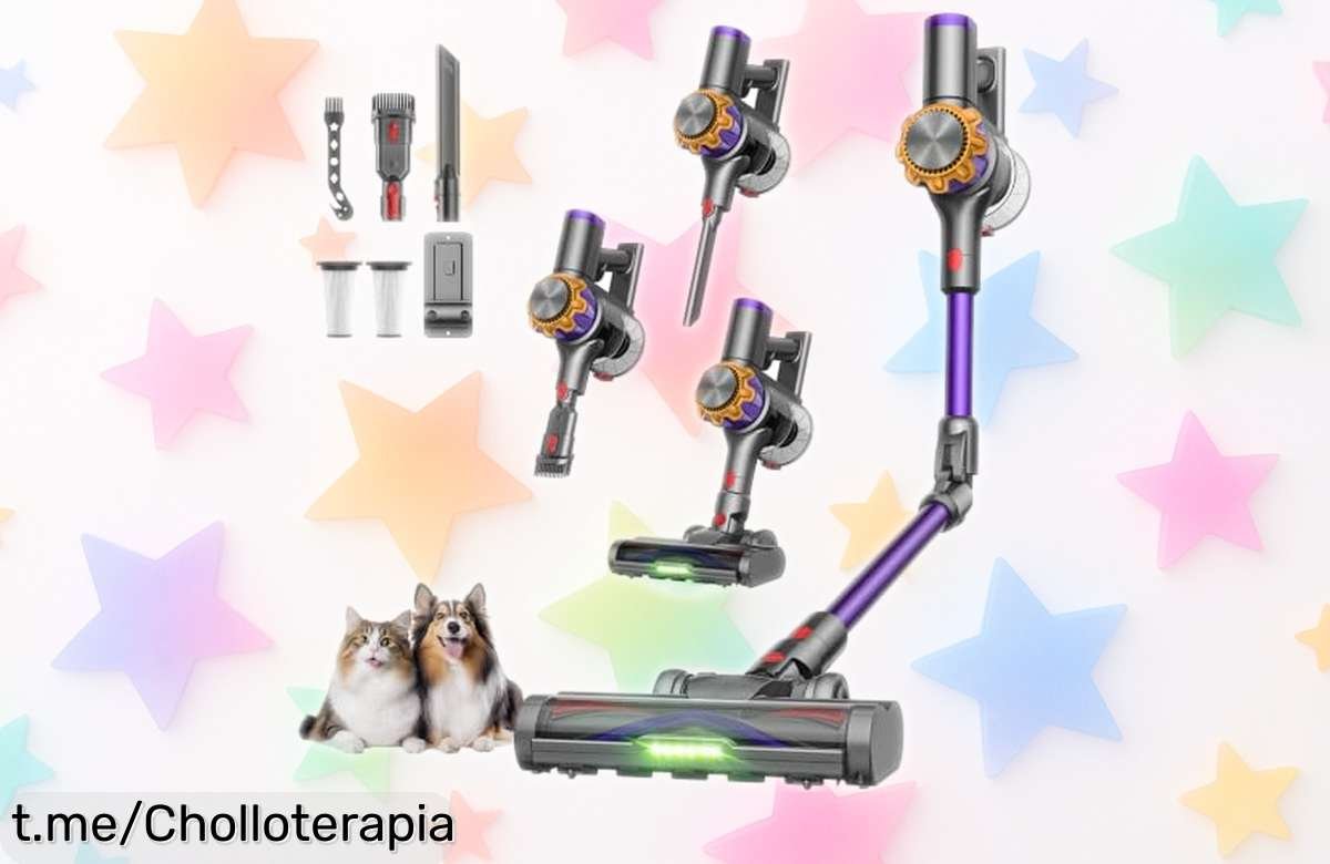 Aspiradora sin cable DyMona V18Pro con brazo flexible, ¡gran potencia para limpiar cada rincón! Aplica el cupón y aprovecha este chollazo que no puedes dejar escapar.