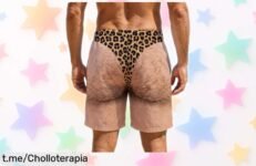 Bañador de hombre con estampado de piernas peludas que te hará reír en la playa y a un precio rebajado ¡No pierdas esta oportunidad única para divertirte!