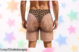 Bañador de hombre con estampado de piernas peludas que te hará reír en la playa y a un precio rebajado ¡No pierdas esta oportunidad única para divertirte!