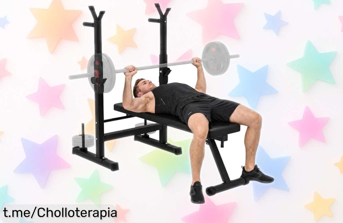 Banco de musculación plegable HOMCOM, multifuncional y robusto para entrenar en casa. ¡Aprovecha este precio loco antes que se acabe! Tu meta fitness te estará esperando.
