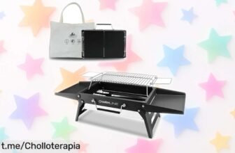 Barbacoa portátil Charmline: perfecta para tus asados en el campo o la playa, ¡ahora a precio loco y listísima para hacer feliz a 13 amigos!