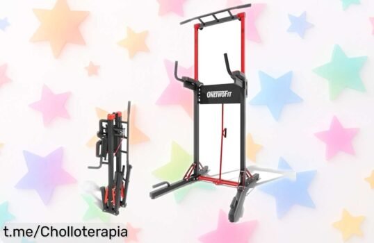 Barra de dominadas ONETWOFIT: el chollazo que transforma tu hogar en un gimnasio con su diseño plegable y stable ¡Entrena hoy mismo sin ocupar espacio!