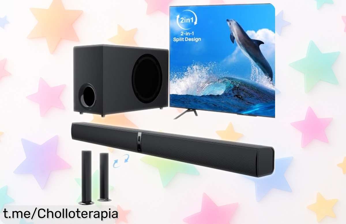 Barra de sonido 2 en 1 Geragerock con subwoofer, audio envolvente a precio loco para tu cine en casa; vive cada momento como nunca antes. ¡No te quedes sin la tuya!