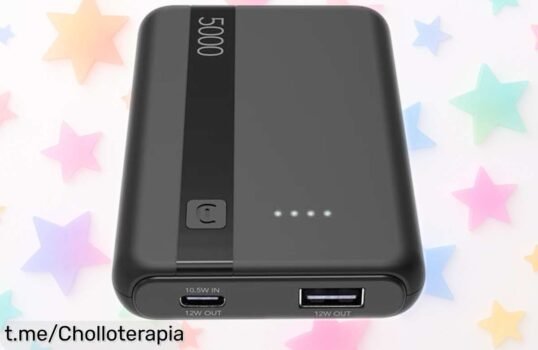 Batería externa de 5000 mAh Cellularline: super chollo compacto que carga 2 dispositivos y te dará energía extra siempre, ¡aprovéchalo antes que se acabe!