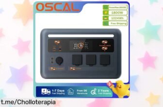 Batería portátil OSCAL PowerMax1800SE: luz y carga en cualquier lugar a precio de escándalo, no te quedes sin energía nunca más. ¡Aprovecha esta oferta increíble ya!