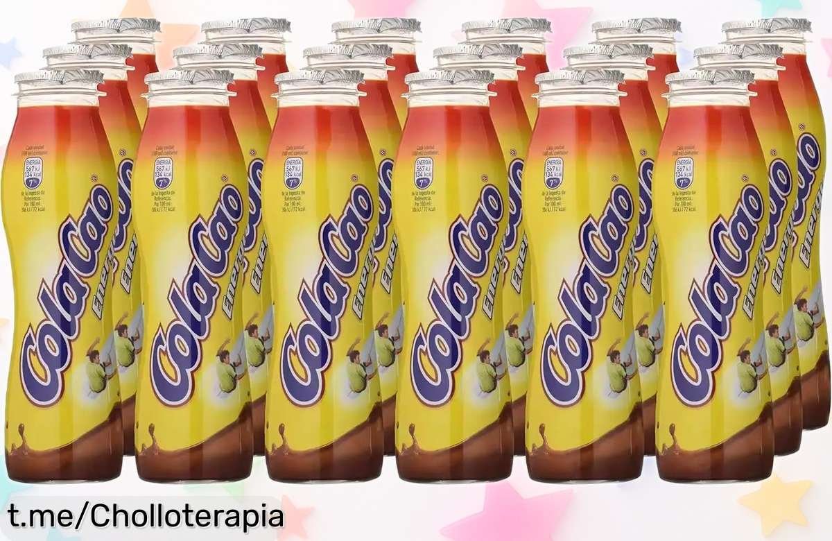 Batido de cacao ColaCao Energy en pack de 24 botellas, ¡precio rebajado y listo para disfrutar! Aprovecha este chollazo que no puedes dejar pasar.
