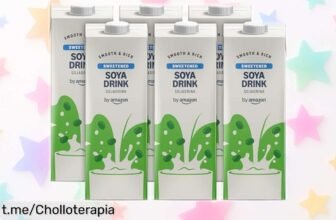 Bebida de soja con calcio y vitaminas, pack de 6 litros, by Amazon: ¡no te quedes sin este super chollo que endulzará tus días!