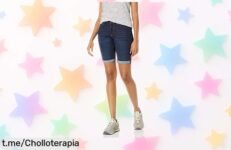 Bermudas vaqueras ajustadas de mujer Amazon Essentials a precio loco y con rebaja increíble: ¡dale un giro a tu armario antes de que se acaben!