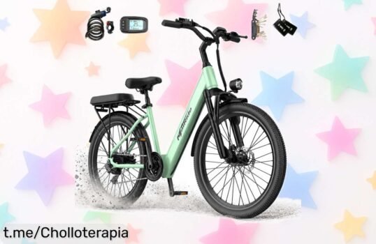 Bici eléctrica urbana Aairsk SU7 con 60 km de autonomía, precio rebajado y confort garantizado para tus días; ¡aplica el cupón y no te quedes sin la tuya!