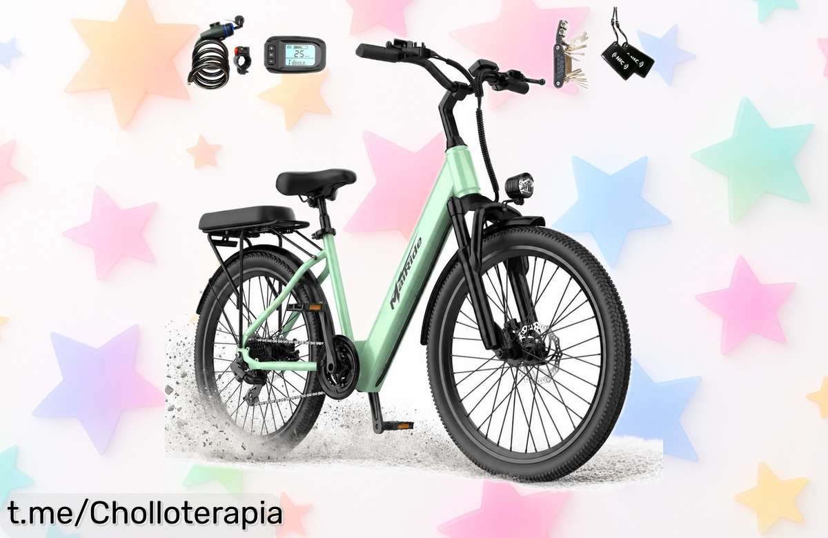Bici eléctrica urbana Aairsk SU7 con 60 km de autonomía, precio rebajado y confort garantizado para tus días; ¡aplica el cupón y no te quedes sin la tuya!