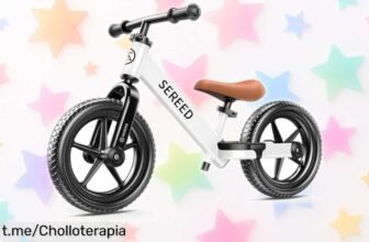 Bici sin pedales SEREED para peques de 2 años con ajuste fácil y ruedas antipinchazos, ¡precio loco en este chollazo que les dará equilibrio y confianza!