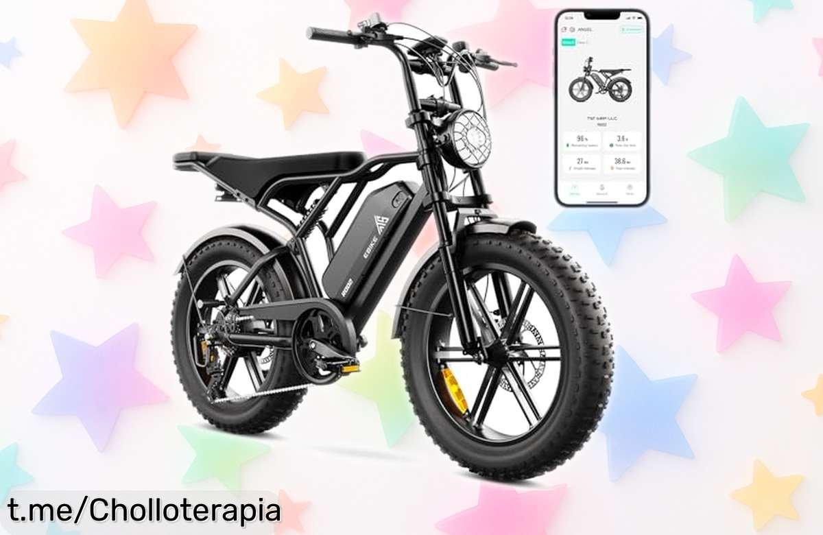 Bicicleta eléctrica TST con motor potente y ruedas gordas: un ofertón para que conquistes arena, nieve y montaña. ¡No dejes pasar este chollo impresionante!