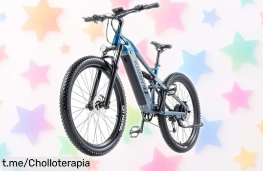 Bicicleta eléctrica de montaña KIMDYMA K1 con doble suspensión y 160 km de asistencia, ideal para tus aventuras: ¡no te pierdas este chollazo que cambiará tu forma de explorar!
