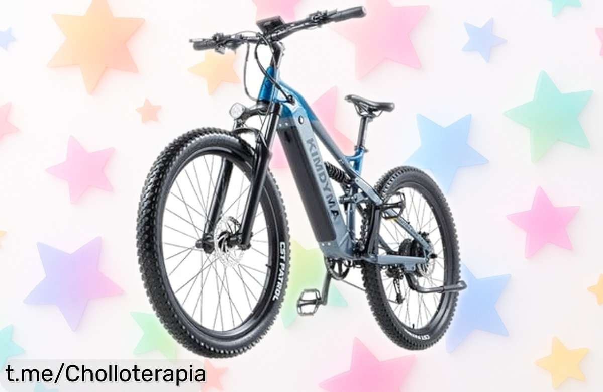 Bicicleta eléctrica de montaña KIMDYMA K1 con doble suspensión y 160 km de asistencia, ideal para tus aventuras: ¡no te pierdas este chollazo que cambiará tu forma de explorar!